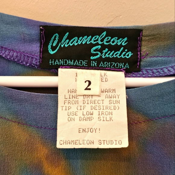 Chameleon Studio Arizona Hand Dyed Silk Dress size L - Picture 5 of 5